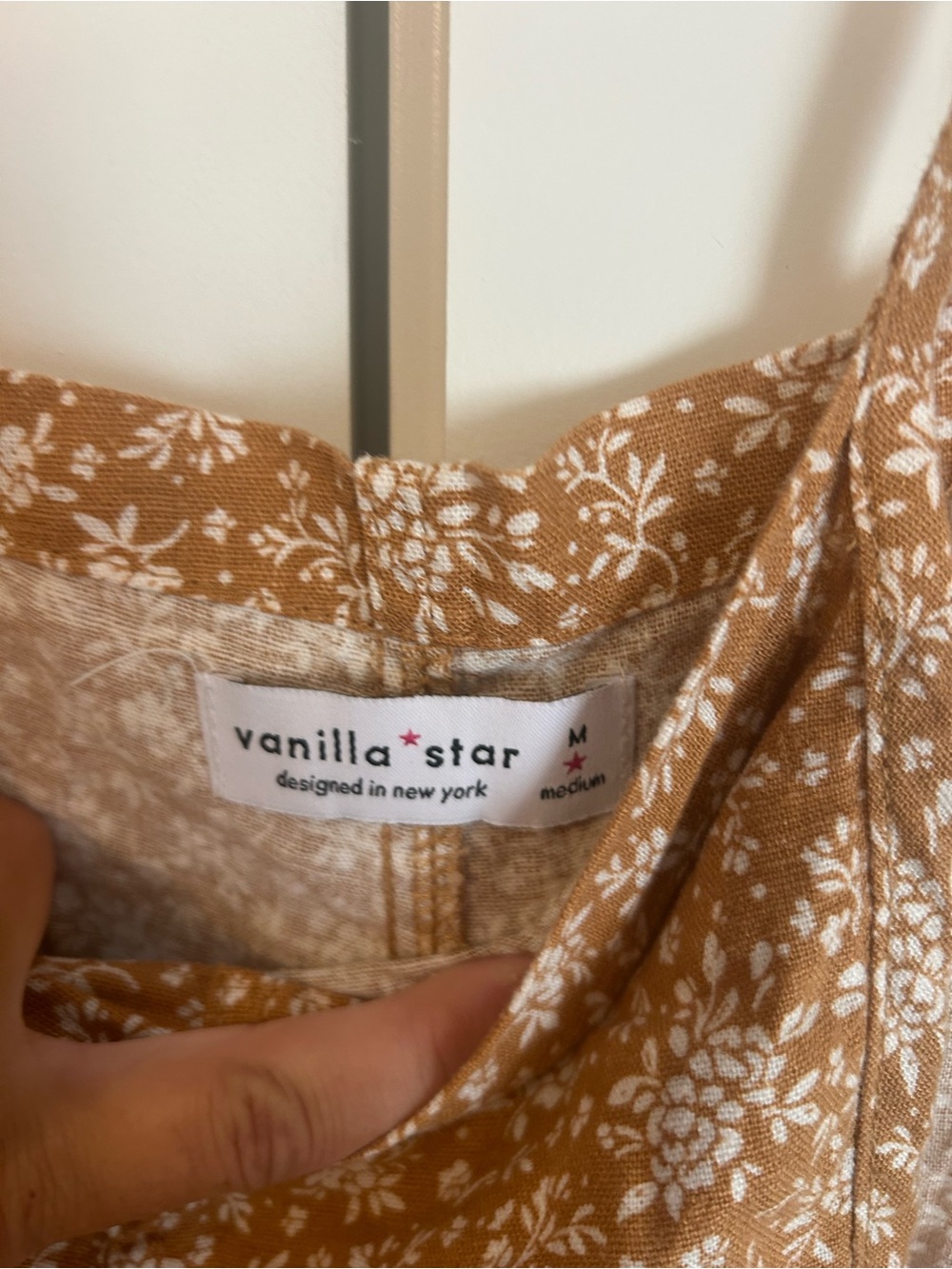 Vanilla Star Rust Floral Tie-Strap Romper - Picture 4 of 5